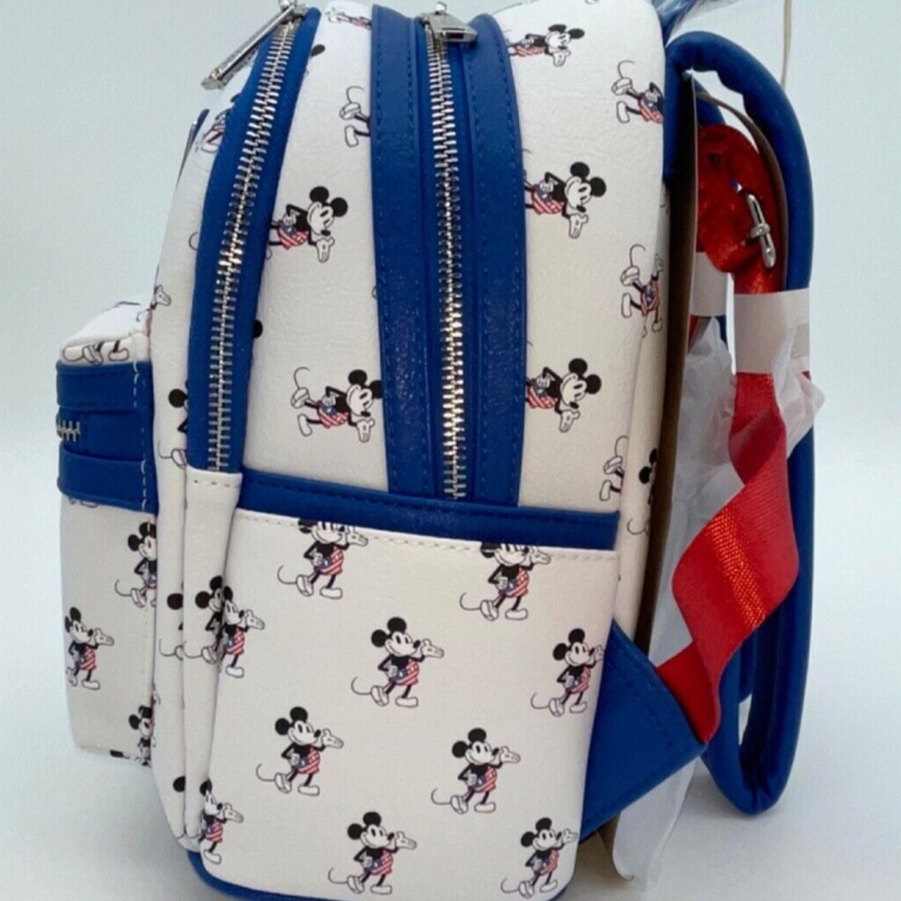 Loungefly Disney Parks Red, White and Blue Mini Backpack - Patriotic 2024 - Picture 3 of 6